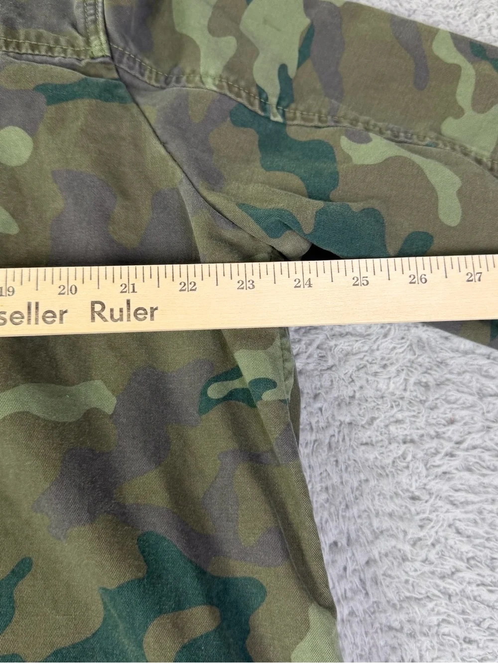 Gap Utility Shirt Shacket Womens XL Green Camo Button Outdoors Military  Y2K - Picture 5 of 11
